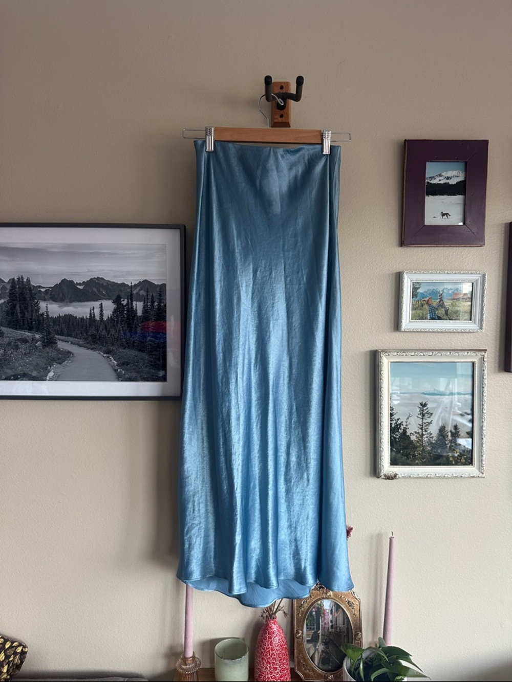 Aritzia Slip Satin Maxi Skirt